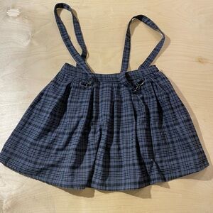 Hot Topic Plaid Suspender Skirt Medium (FV)